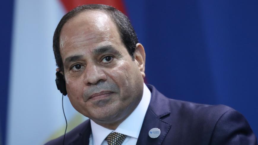 BERLIN, GERMANY - OCTOBER 30: Egyptian President Abdel Fattah el-Sisi and German Chancellor Angela Merkel (not pictured) speak to the media following bilateral talks prior to the "Compact with Africa" conference at the Chancellery on October 30, 2018 in Berlin, Germany. The leaders of a dozen African countries are in Berlin for the conference, which is an initiative launched by the G20 presidency and centers on private investment in African economies.  (Photo by Sean Gallup/Getty Images)