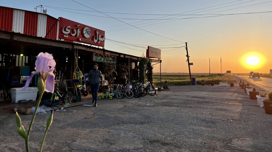 Ari market, where an alleged Turkish drone killed two Kurdish civilians on Jan. 18, 2023, is pictured on April 24, 2023. (photo by Amberin Zaman)