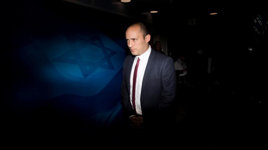 Israeli Education Minister Naftali Bennett attends the weekly cabinet meeting in Jerusalem January 27, 2019. Abir Sultan/Pool via REUTERS - RC15620896E0