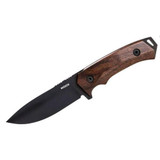 Woox Rock 62 Fixed Blade Knife - Blk / Walnut / Plain - BU.KNF001.01 