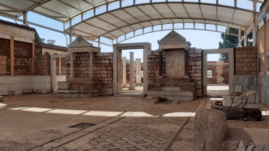 A view of the of Sardis Synagogue's interior, Manisa, Turkey.